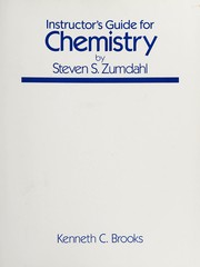 Front cover of Instructor's guide for Chemistry by Kenneth C. Brooks