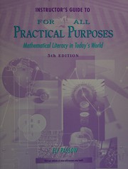 Cover of Instructor's guide to For all practical purposes by Eli Passow