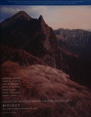 Front cover of Instructor's resource manual for Starr and Taggart's Biology by Marcia Shofner