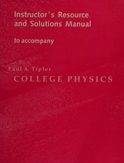 Front cover of Instructor's resource and solutions manual to accompany Paul A. Tipler, College physics by Jeffry Mallow