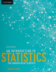 Front cover of An introduction to statistics for Canadian social scientists by Michael Haan