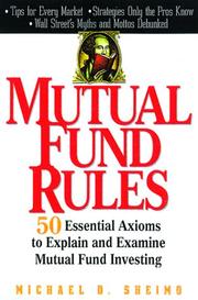 Cover of Mutual Fund Rules by Michael D. Sheimo