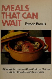 Cover of Meals that can wait by Patricia Brooks