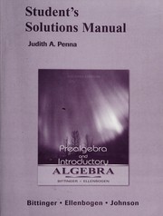 Cover of Student's solutions manual by Judith Ann Penna