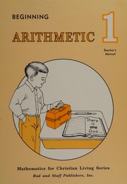 Front cover of Beginning arithmetic teacher's manual by Rudolph, Miriam sister