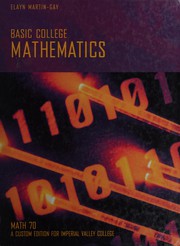 Cover of Basic college mathematics by K. Elayn Martin-Gay