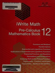 Cover of IWrite math pre-calculus mathematics 12 book by Alan Appleby