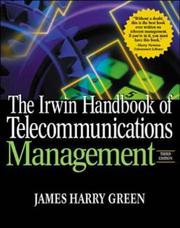 Front cover of The Irwin handbook of telecommunications management by James H. Green
