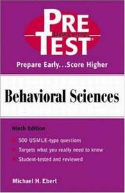 Cover of Behavioral Sciences by Michael H. Ebert