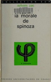 Cover of La morale de Spinoza ... by Sylvain Zac
