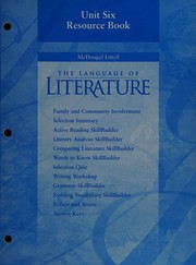Front cover of The language of literature--Grade 10--Unit Six Resource Book by McDougal Littell