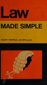 Cover of Law made simple by Colin Frank Padfield
