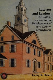 Front cover of Lawyers and leaders by Georg R. Sheets