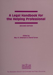Front cover of A legal handbook for the helping professional by David Turner