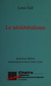 Front cover of Le néolibéralisme by Louis Gill