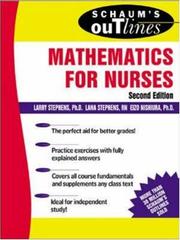 Front cover of Schaum's Outline of Mathematics for Nurses by Larry J. Stephens