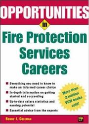 Front cover of Opportunities in Fire Protection Services Careers by Ronny J. Coleman