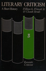 Cover of Literary criticism by W. K. Wimsatt