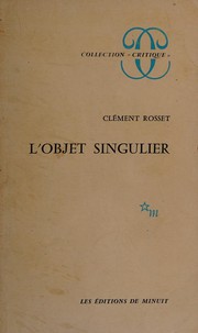 Cover of L' objet singulier by Clément Rosset