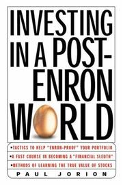 Front cover of Investing in a Post-Enron World by Paul Jorion