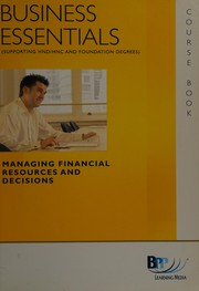 Front cover of Managing financial resources and decisions by BPP Learning Media (Firm)