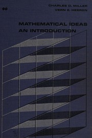 Cover of Mathematical ideas: an introduction by Charles David Miller
