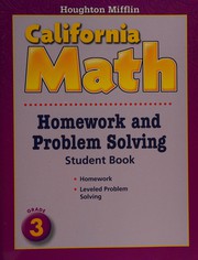 Cover of Mathmatics homework and problem solving book consumable level 3 by Math