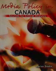 Front cover of Media policy in canada by Marian Bredin