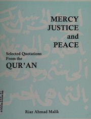 Front cover of Mercy justice and peace by Riaz Ahmad Malik