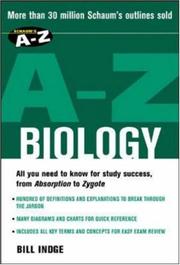 Front cover of Schaum's A-Z biology by Bill Indge