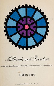 Cover of Millhands & preachers by Liston Pope