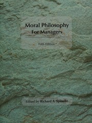Cover of Moral philosophy for managers by Richard A. Spinello