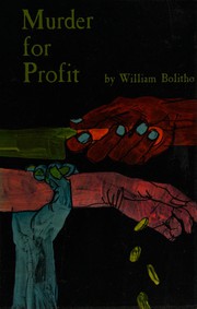 Cover of Murder for profit by William Bolitho