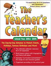 Cover of The Teacher's calendar, school year 2004-2005 by Editors of Chase's