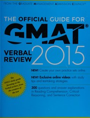 Front cover of Official Guide for GMAT Verbal Review 2015 by GMAC (Graduate Management Admission Council)