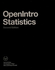 Cover of OpenIntro statistics by David M. Diez