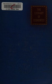 Cover of An outline of the science of political economy by Nassau William Senior