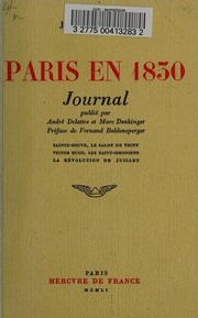 Front cover of Paris en 1830 by Juste Olivier