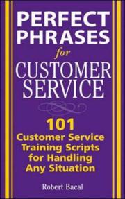 Cover of Perfect Phrases for Customer Service by Robert Bacal