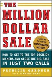 Front cover of The Million Dollar Sale by Patricia Gardner