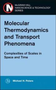 Front cover of Molecular Thermodynamics and Transport Phenomena (Nanoscience and Technology) by Michael H. Peters