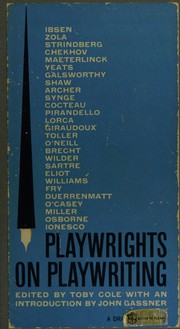 Front cover of Playwrights on playwriting by Toby Cole
