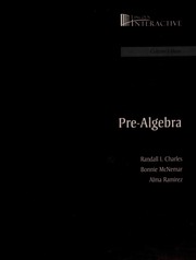 Cover of Pre-algebra by Randall I. Charles