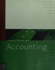 Front cover of Principles of accounting by Keryn Chalmers