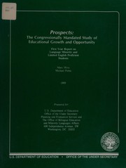 Front cover of Prospects, the congressionally mandated study of educational growth and opportunity by Marc Moss