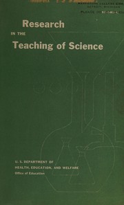 Front cover of Research in the teaching of science by Lloyd K. Johnson