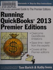 Front cover of Running Quickbooks 2013 premier editions by Thomas E. Barich