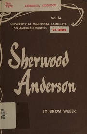 Cover of Sherwood Anderson by Brom Weber