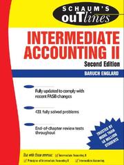 Front cover of Schaum's Outline of Intermediate Accounting II, Second Edition (Schaum's Outlines) by Baruch Englard