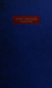 Cover of Soviet education by Maurice J. Shore